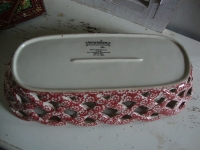stokbroodmand roze rood keramiek