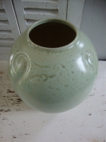 vintage keramiek mintgroen vaas