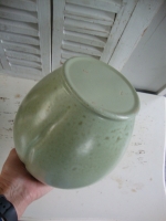 vintage keramiek mintgroen vaas