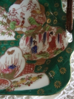 Japans schaaltje met rieten handvat