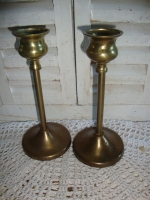 vintage kandelaartjes messing Tulp