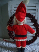 vintage kunststof kerstman pop