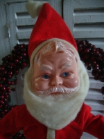 vintage kunststof kerstman pop