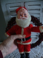 vintage kunststof kerstman pop