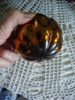 glazen heksenbal pompoen brons