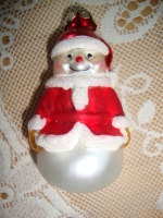 mondgeblazen glas kerstornament sneeuwpop