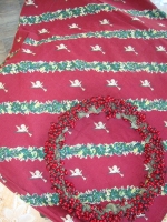 vintage kerstkleed met engeltjes