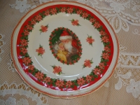 vintage aardewerk Kerstman Kerstschaal