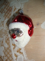 kerstbal oud glazen kerstman