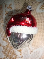 kerstbal oud glazen kerstman