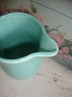 Brocante mintgroen kannetje Belgique