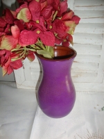 vintage keramiek paars vaasje