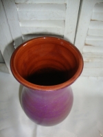 vintage keramiek paars vaasje