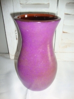 vintage keramiek paars vaasje