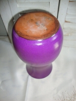 vintage keramiek paars vaasje