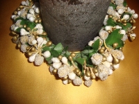 vintage goud wit kransje voor om een kaars