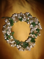 vintage goud wit kransje voor om een kaars