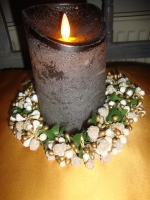 vintage goud wit kransje voor om een kaars