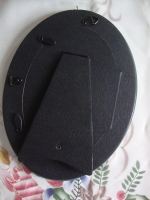 ovaal fotolijstje met spiegelrand