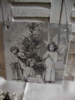 Nostalgische Kerst tegel decoratie