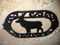 gietijzer pannen onderzetter met hert