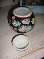 Gemberpot Famille Noir Lotusbloem