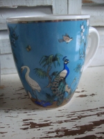 Twee porselein mokken met vogels Siaki