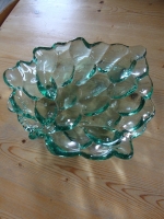vintage schaal druiventros groen glas