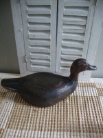 antieke eendenkooi houten eend