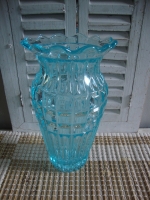 Turquoise persglas vaas vintage