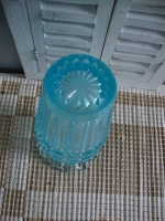 Turquoise persglas vaas vintage