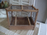brocante houten vogelkooitje naturel