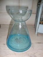 vintage turquoise hyacinten glas