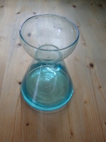 vintage turquoise hyacinten glas