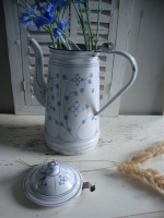 Oude emaille koffiekan Saks Blau