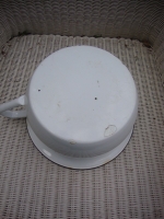 Grote wit emaille pot