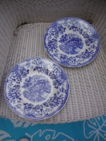 Engels Blauw Ironstone diepe borden