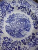 Engels Blauw Ironstone diepe borden