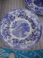 Engels Blauw Ironstone diepe borden