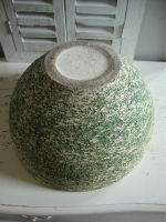 vintage kom groen berkenbast plantenschaal