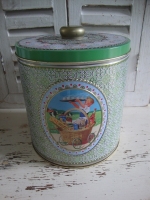 Retro bewaarblik van Albert Heijn groen
