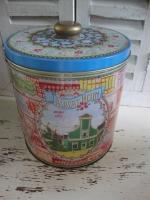 Retro bewaarblik Albert Heijn blauw