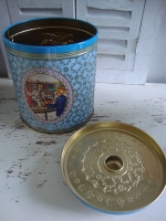 Retro bewaarblik Albert Heijn blauw
