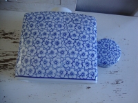 dekselpot blauw wit keramiek