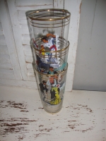 set vintage longdrinkglazen Spanje