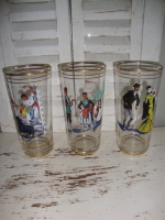 set vintage longdrinkglazen Spanje