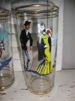 set vintage longdrinkglazen Spanje